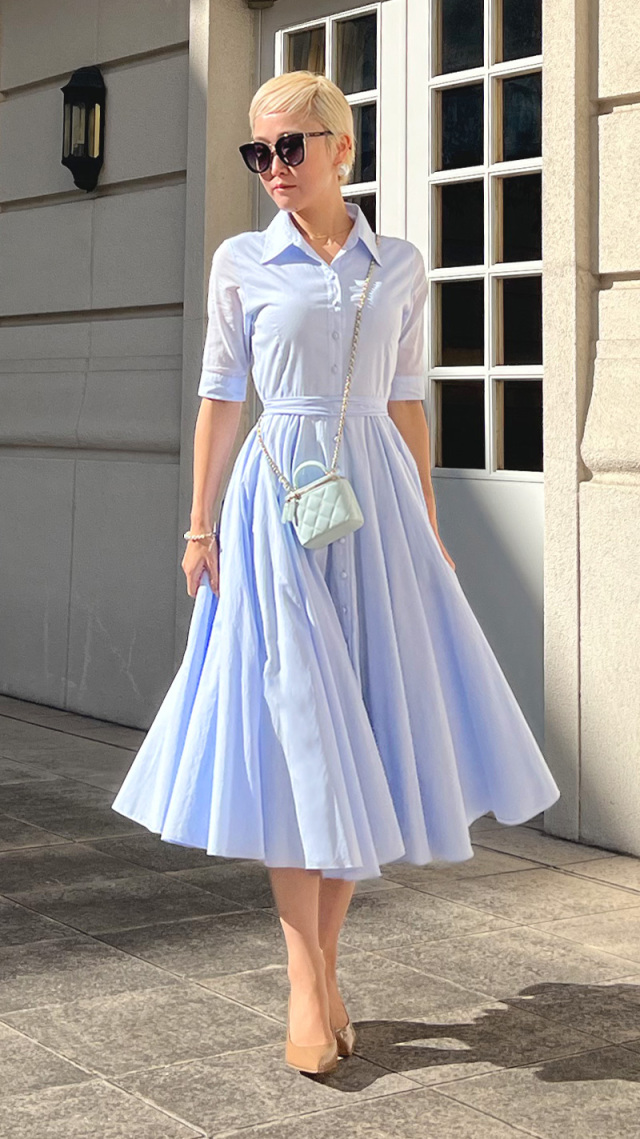 オードリールック 半袖フレアシャツワンピース｜JENNE(ジェンヌ)公式  