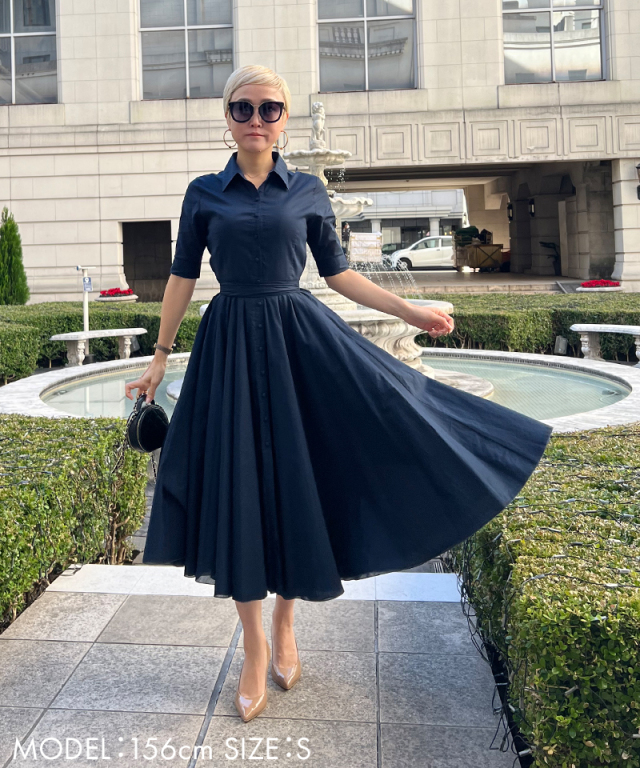 オードリールック 半袖フレアシャツワンピース｜JENNE(ジェンヌ)公式  