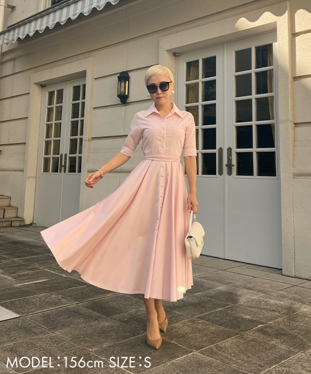 オードリールック 半袖フレアシャツワンピース｜JENNE(ジェンヌ)公式  