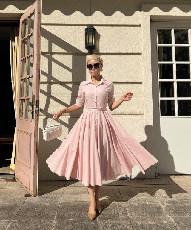 オードリールック 半袖フレアシャツワンピース｜JENNE(ジェンヌ)公式  