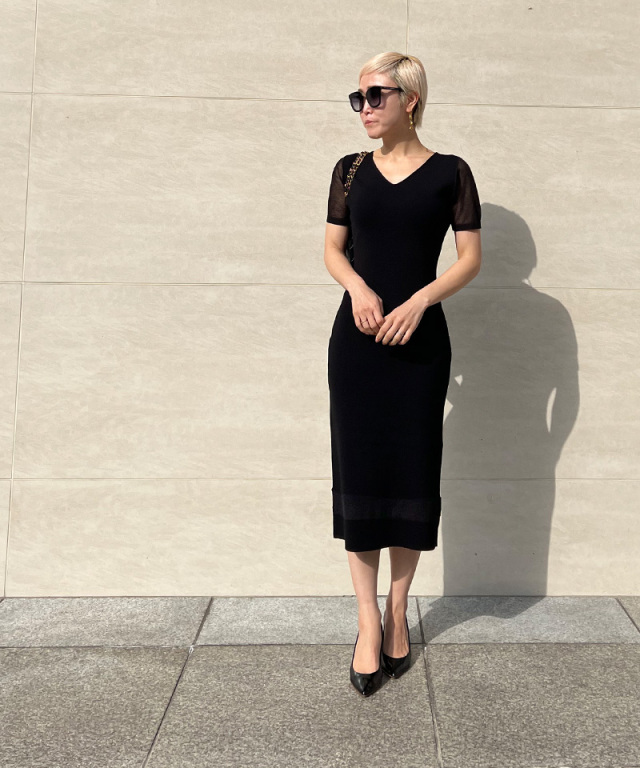 シアー切替え ニットワンピース｜JENNE(ジェンヌ)公式通販：パリ  