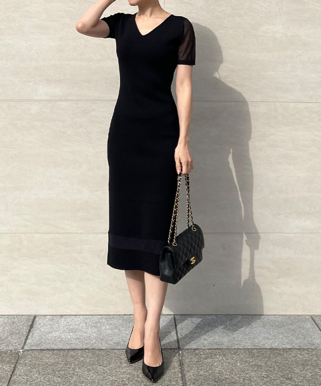 シアー切替え ニットワンピース｜JENNE(ジェンヌ)公式通販：パリ  