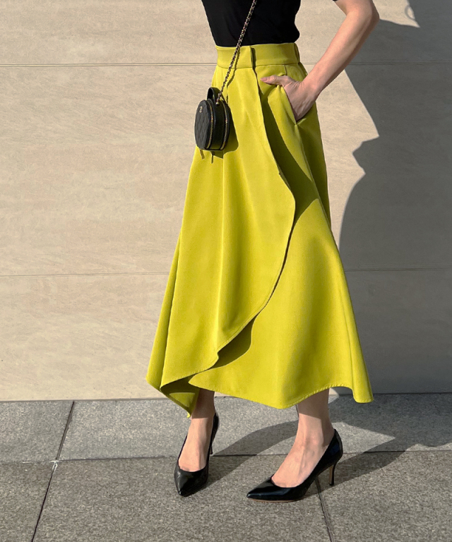 ラップフレアスカート｜JENNE(ジェンヌ)公式通販：パリジェンヌのよう  