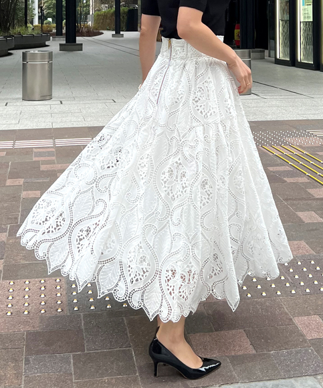 総レース タックフレンチスカート｜JENNE(ジェンヌ)公式通販：パリ  