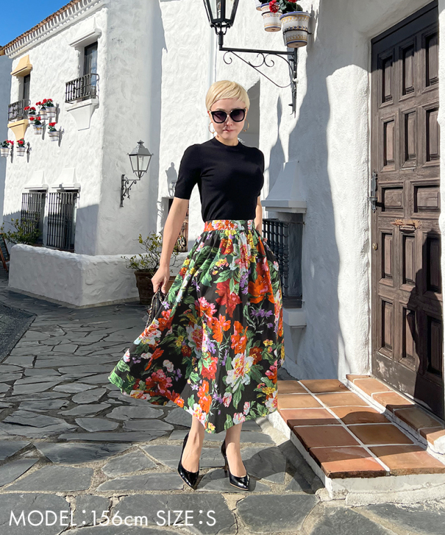 ヴィンテージ風 フラワーフレアスカート Jenne ジェンヌ 公式通販 パリジェンヌのように凛としたファッションを ヴィンテージ風 フラワーフレアスカート Jenne ジェンヌ 公式通販 パリジェンヌのように凛としたファッションを