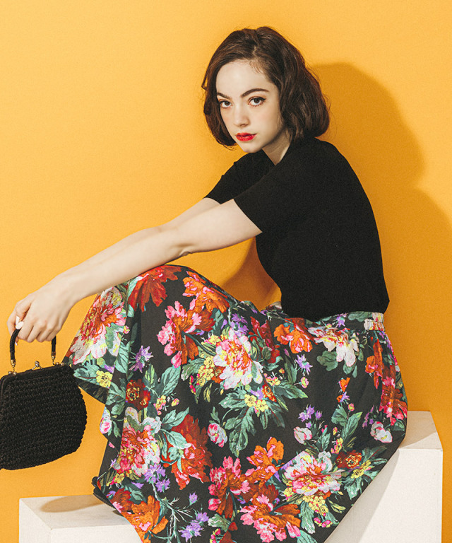 ヴィンテージ風 フラワーフレアスカート Jenne ジェンヌ 公式通販 美しく見せてくれるお洋服ブランド