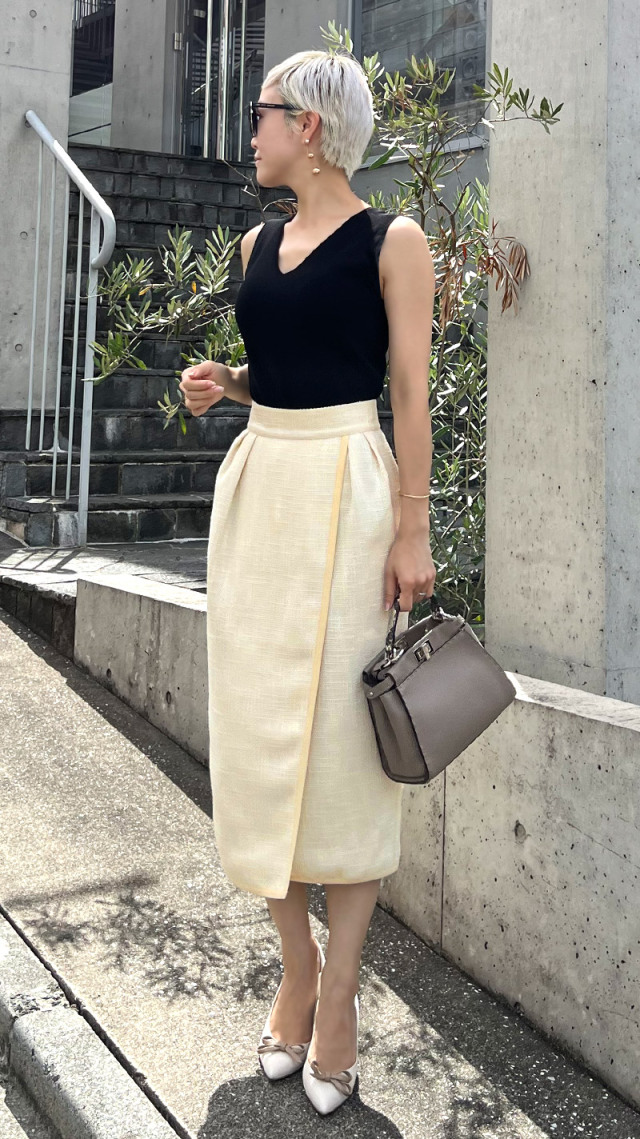 ツイードラップ ストレートスカート｜JENNE(ジェンヌ)公式通販：パリ  