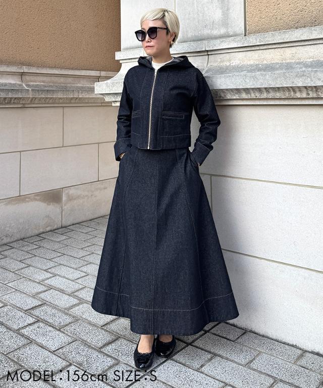 美品JENNE ジェンヌ ノーカラーデニムファージャケット M 濃紺 JENNEハート刺繍デニムジャケット｜JENNE(ジェンヌ)公式通販