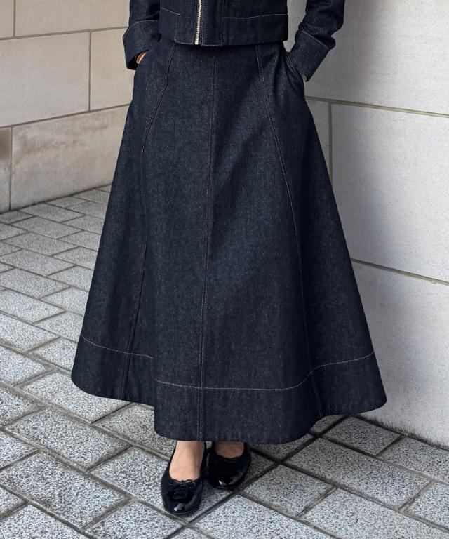 エルメス シェーヌダンクル デニムスカート 34サイズ エルメス