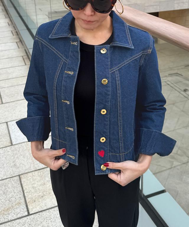 JENNE ハート刺繍デニムジャケット Sサイズ ジェンヌ JENNEハート刺繍デニムジャケット｜JENNE(ジェンヌ)公式通販
