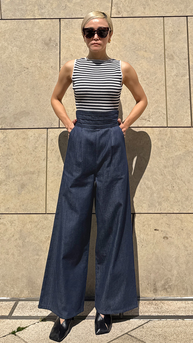 JEMUT正規品★25SS★スリークノンフェードデニムパンツ THREE FIFTY STANDARD 麻混ペインターデニムパンツ｜THREE FIFTY