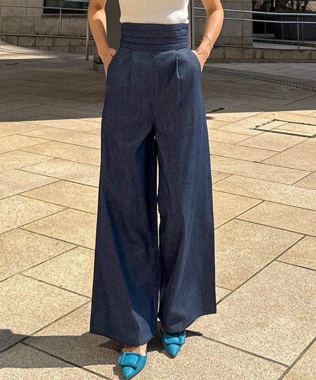 エアリーデニムカマーベルトパンツ｜JENNE(ジェンヌ)公式通販：パリ