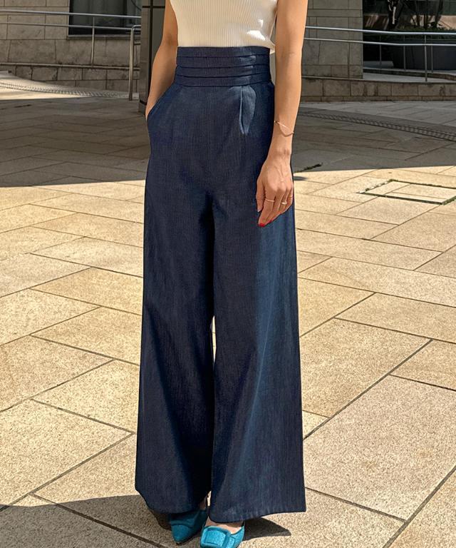 JENNE エアリーデニムカマーベルトパンツ Ｍサイズ エアリーデニムカマーベルトパンツ｜JENNE(ジェンヌ)公式通販：パリ