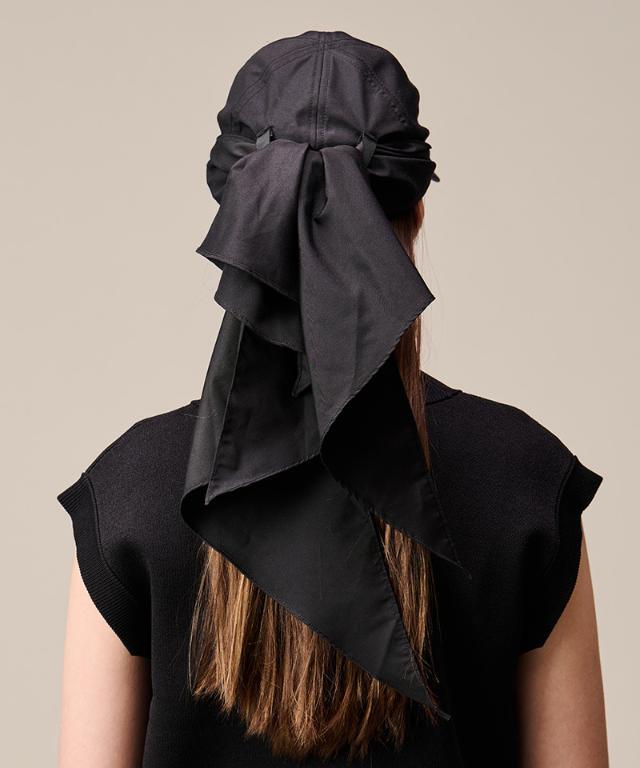 小顔見えドレープマルチウェイキャップ（撥水・UVカット）｜JENNE