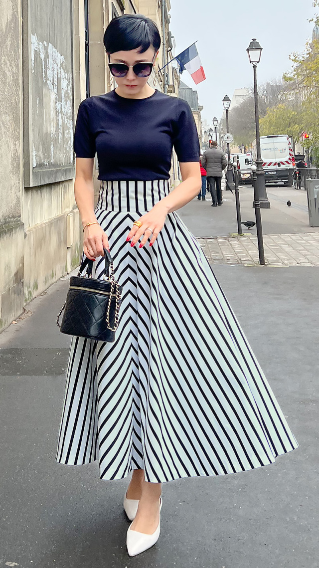 シャープボーダーAラインスカート｜JENNE(ジェンヌ)公式通販：パリ  