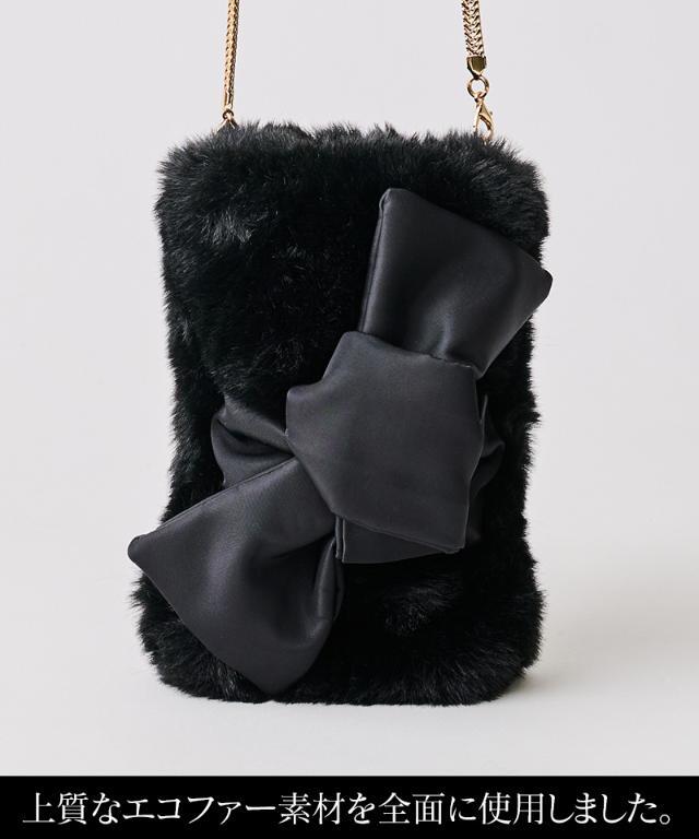 新品タグ付き シェリミー フードファーリボンポンチョ ブラック Rady 黒 新品タグ付き シェリミー フードファーリボンポンチョ ブラック