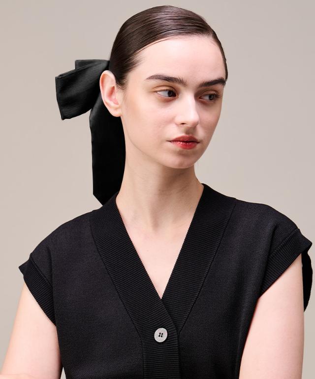 JENNE 日本製シャンタンブラックリボン 日本製シャンタンリボンヘアーゴム｜JENNE(ジェンヌ)公式通販：パリ