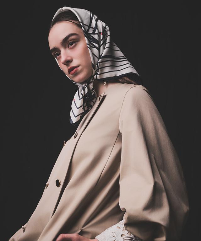 日本製ストライプハートシルクスカーフ｜JENNE(ジェンヌ)公式通販