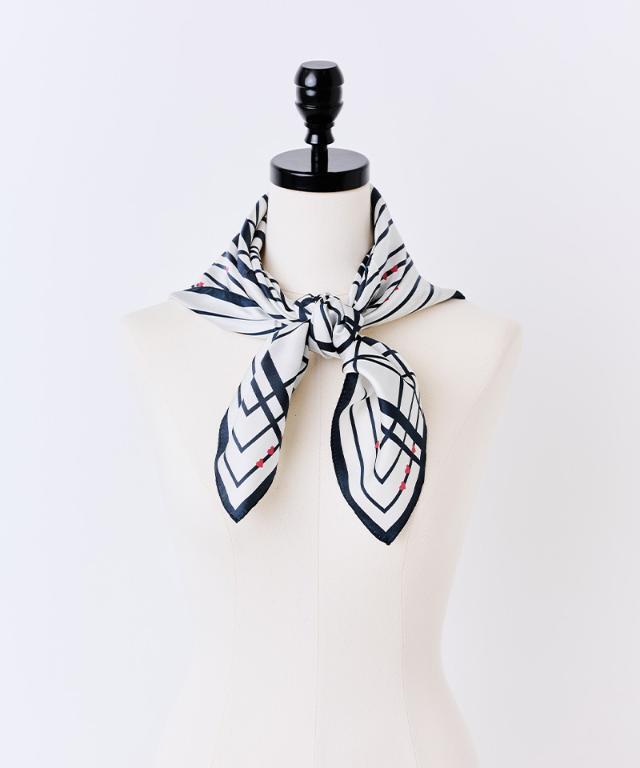 日本製ストライプハートシルクスカーフ｜JENNE(ジェンヌ)公式通販