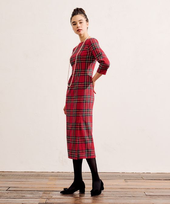 【JENNE】ジェンヌ オードリーギンガムチェックワンピース Re:poris ギンガムチェックワンピース オードリールック ギンガム