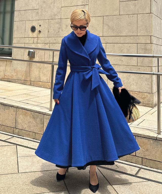 新品✨ シェリエ sheller ヘリンボーントレンチドレス みにくい 