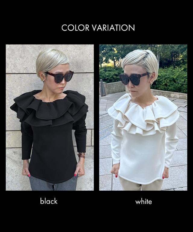 Treat Yourself フリルジャージ グレー 美品 空港ファッション✈️💘 ・ ・ @__treat.urself__ のフリル