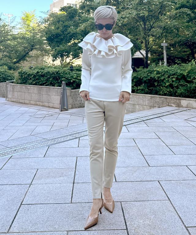 ダナキャランニュヨーク定価14万円カシミヤ×スパンコール×ビーズ3ブラックボレロ 日本製ギャザーフリルトレーナー｜JENNE(ジェンヌ)公式通販