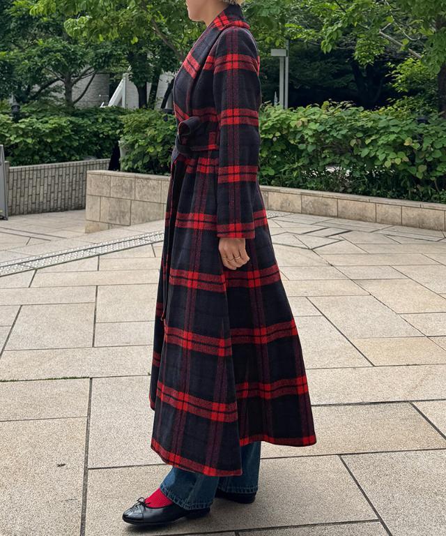 【美品】JENNE ブラックウォッチフレアロングコート M ウールブラックウォッチコート｜JENNE(ジェンヌ)公式通販：パリ