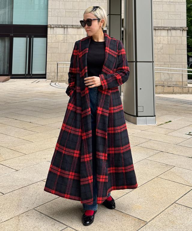 JENNE ブラックウォッチフレアロングコート ブラックウォッチフレアロングコート｜JENNE(ジェンヌ)公式通販