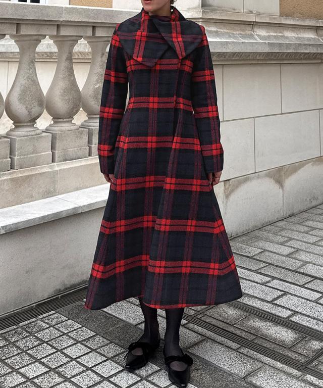 【美品】JENNEウールコート　M レッド ウールドレスコート｜JENNE(ジェンヌ)公式通販：パリジェンヌの