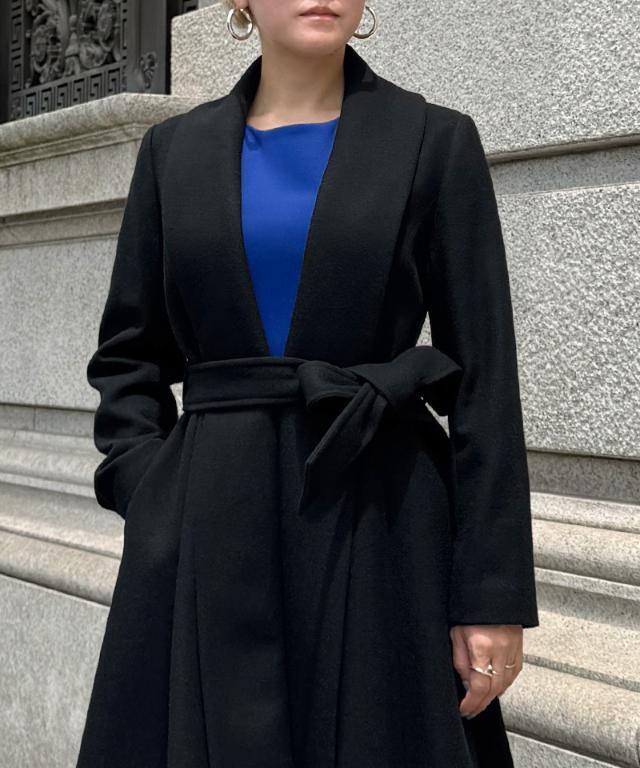 【美品】JENNE ネイビー ロングコート 美品】JENNE ネイビー ロングコート 美品】JENNE ネイビー