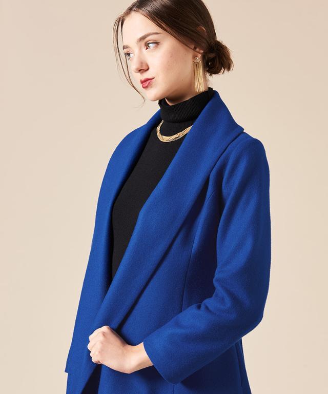 【美品】JENNE／日本製ウールコート（ネイビー） JENNEウールコート｜JENNE(ジェンヌ)公式通販：パリジェンヌの