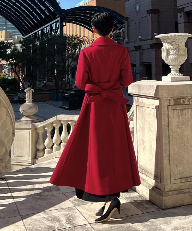 【新品未使用】JENNEジェンヌウールコート　L 赤　レッド【タグ付き】 ウールドレスコート｜JENNE(ジェンヌ)公式通販：パリジェンヌの