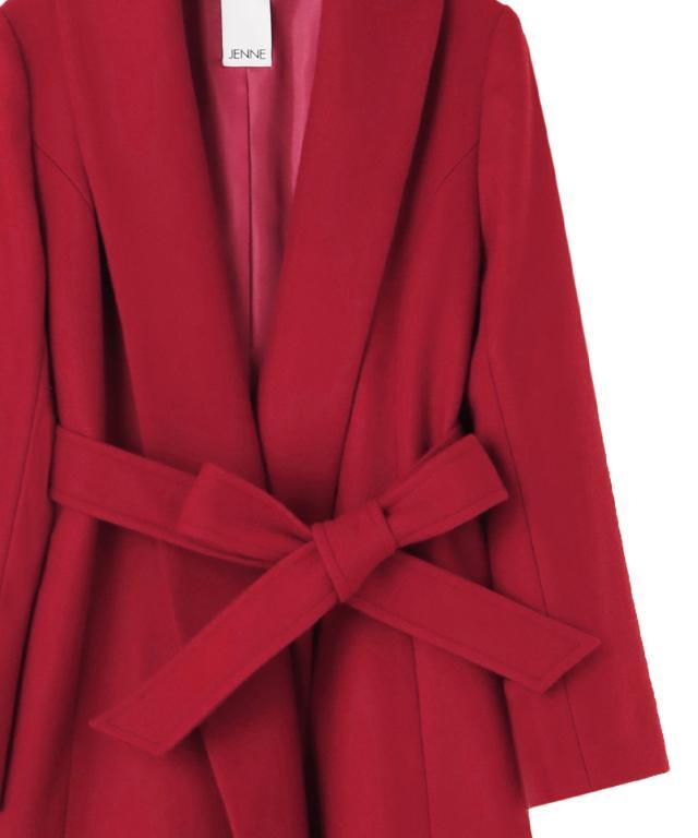 【美品】JENNEウールコート　M レッド JENNEウールコート｜JENNE(ジェンヌ)公式通販：パリジェンヌの