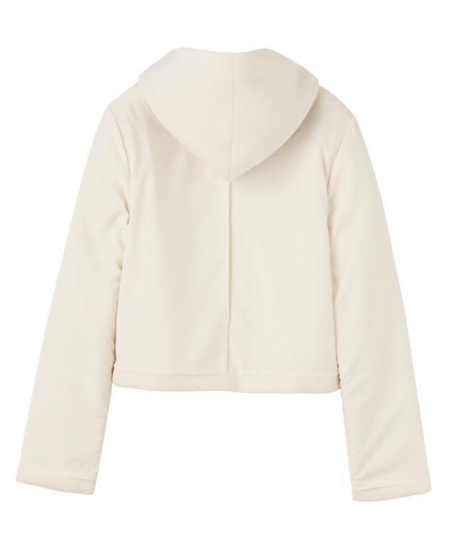 美品＊　プリーツプリーズ　クリームベージュ ジャケット 保温エアリーフリースジャケット（イタリア素材）｜JENNE(ジェンヌ