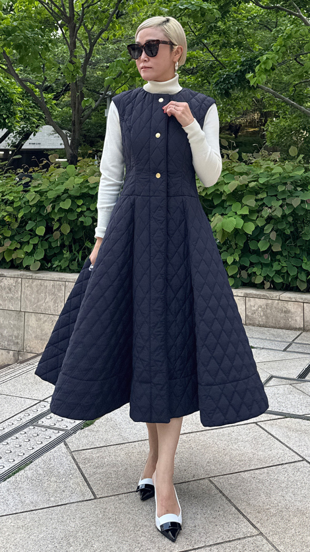 ジェンヌJENNE ２WAY機能綿キルティングジレワンピース 2WAY機能綿キルティングジレワンピース｜JENNE(ジェンヌ)公式通販