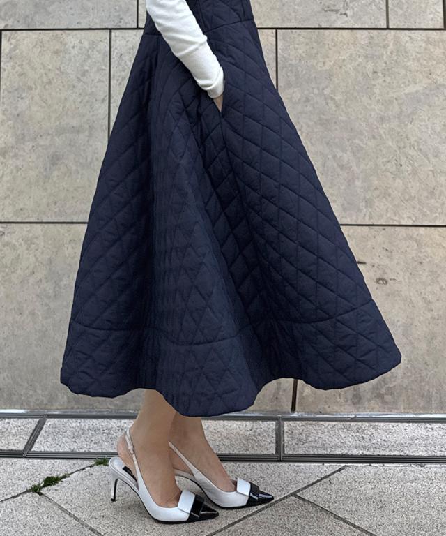 ジェンヌJENNE ２WAY機能綿キルティングジレワンピース 2WAY機能綿キルティングジレワンピース｜JENNE(ジェンヌ)公式通販