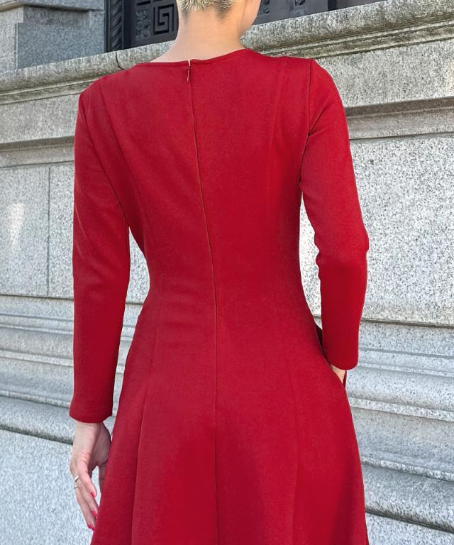 新品JENNEケリーライクスリーブワンピース　レッドL ケリーライクスリーブワンピース｜JENNE(ジェンヌ)公式通販