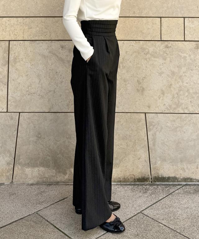 ピンストライプカマーベルトパンツ｜JENNE(ジェンヌ)公式通販：パリ