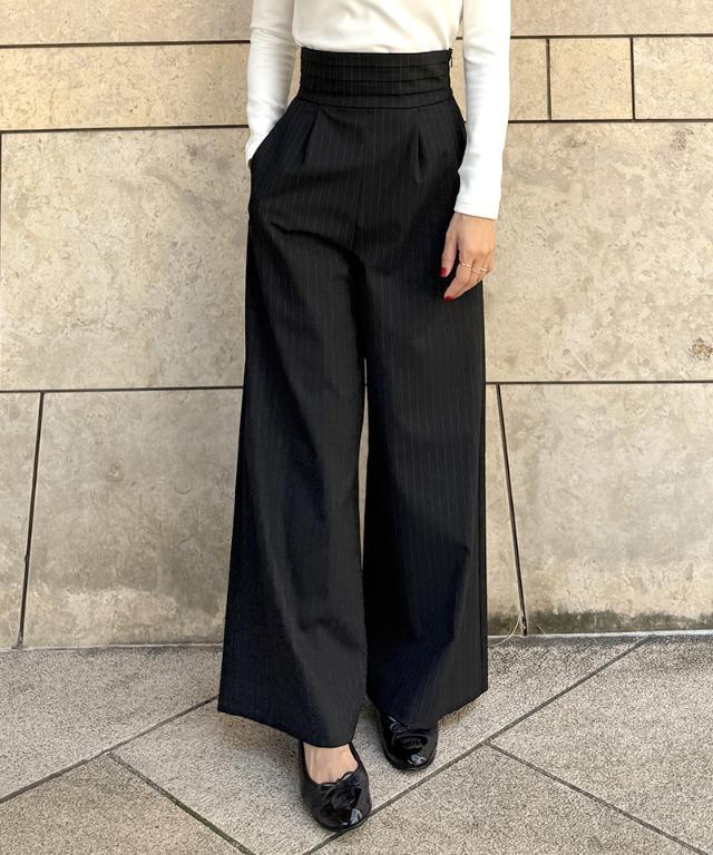 ピンストライプカマーベルトパンツ｜JENNE(ジェンヌ)公式通販：パリ