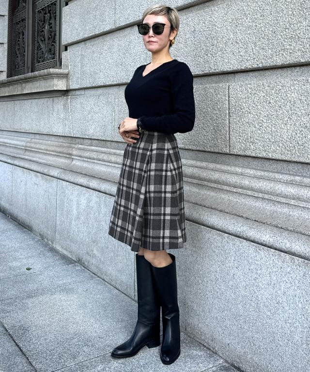 エンフォルド　コレクションライン　チェックスカート　38 enfold 人気スカート エンフォルド コレクションライン チェック