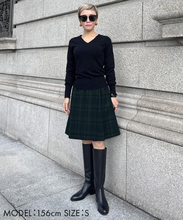 JENNE ブラックウォッチ チェック フレアスカート Mサイズ JENNE ジェンヌ ブラックウォッチチェック フレアスカート 【M】