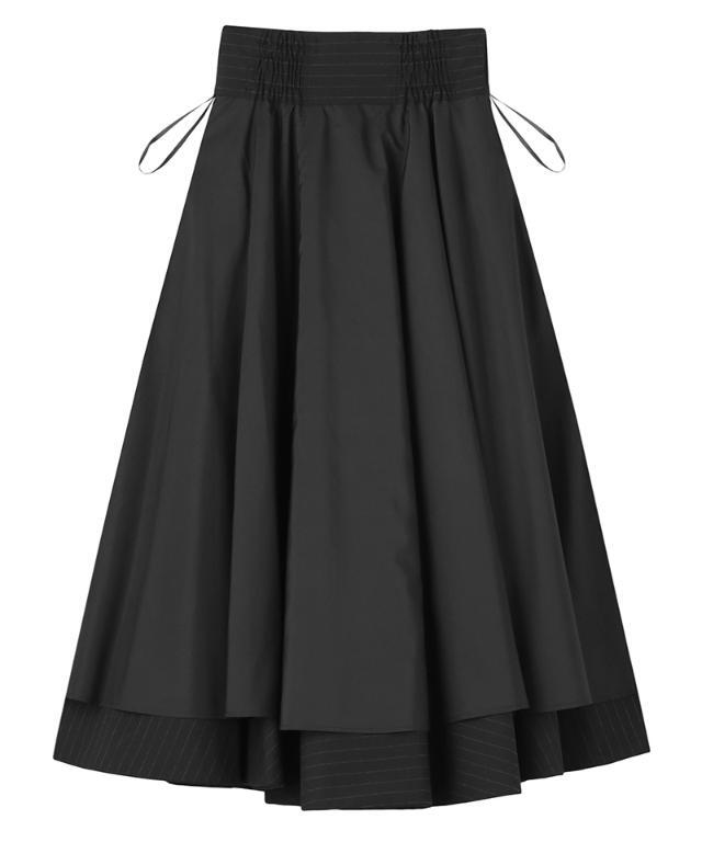 ジュンヤワタナベ　ネイビー ストライプ フレアスカート セール】 ストライプ フレアスカート （ミニ・ひざ丈スカート