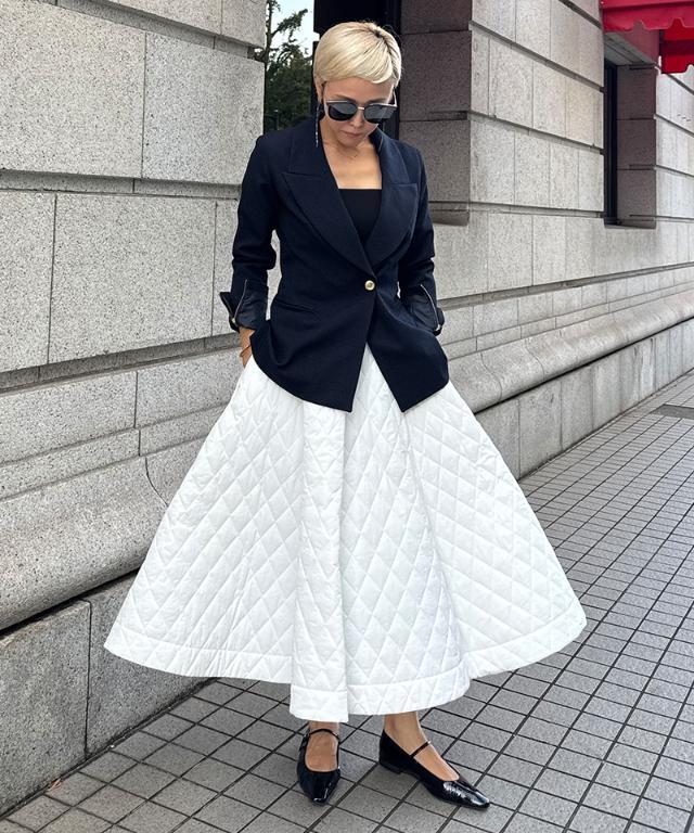 ジェンヌ　機能中綿キルティングスカート 機能中綿キルティングスカート（スカート）｜JENNE（ジェンヌ）の