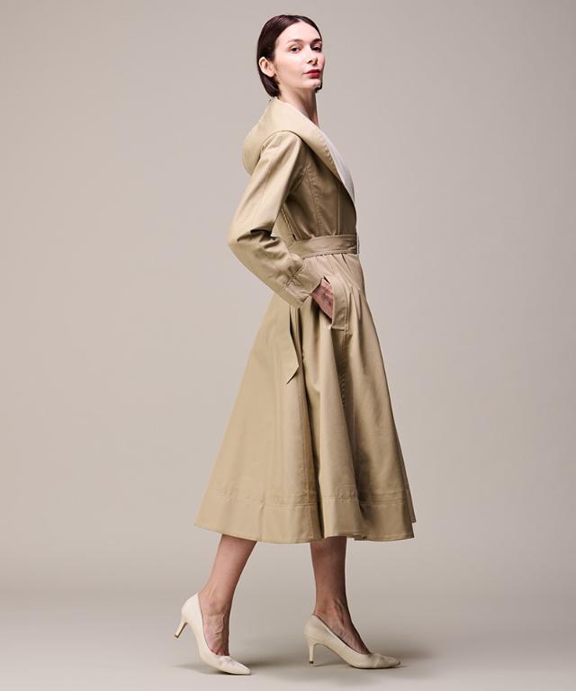 2wayバイカラーフレアトレンチ（花粉防止・撥水）｜JENNE(ジェンヌ