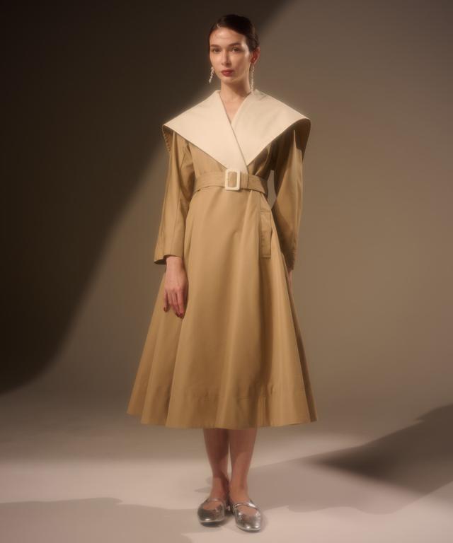 2wayバイカラーフレアトレンチ（花粉防止・撥水）｜JENNE(ジェンヌ