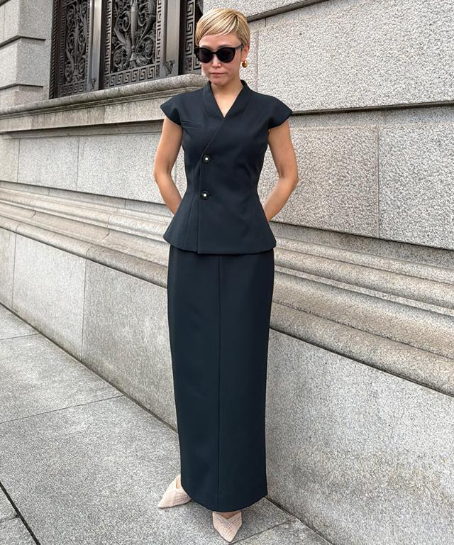 JENNE ジェンヌ ツイードストレートスカート ロングスカート ブラック 黒 ツイードストレートスカート｜JENNE(ジェンヌ)公式通販：パリジェンヌ