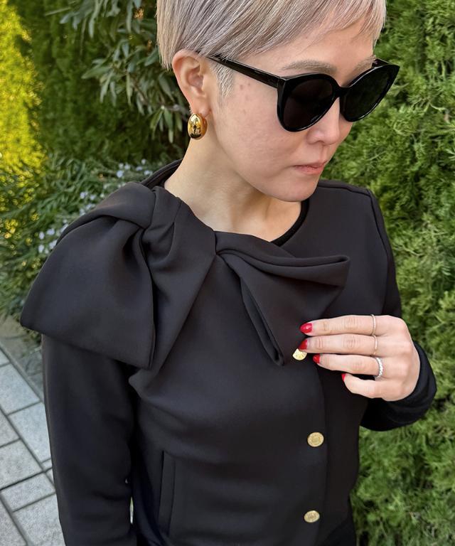 日本製おりがみリボンブルゾン（紫外線99．9％カット）｜JENNE