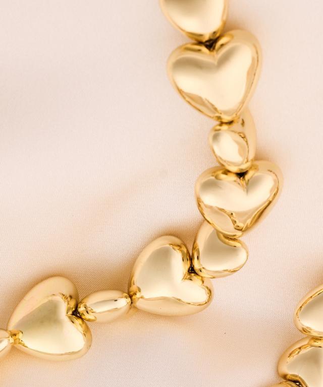 ぷっくり大小ハートネックレス｜JENNE(ジェンヌ)公式通販：パリ