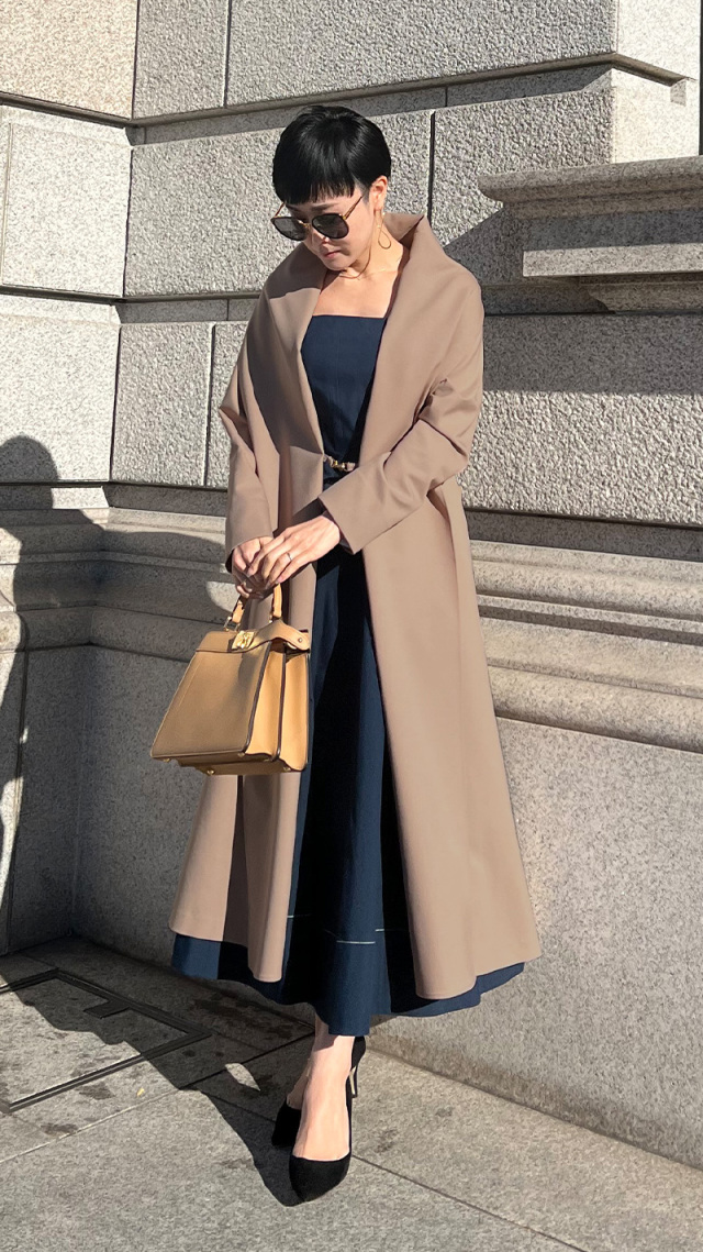 ショール風オードリーコート｜JENNE(ジェンヌ)公式通販：パリジェンヌ  